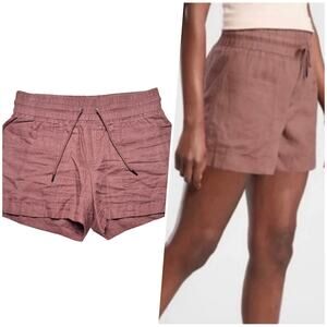 Athleta | Women | Cabo Linen Hearth Rose 4 Inch Casual Pull On Shorts | Size 6